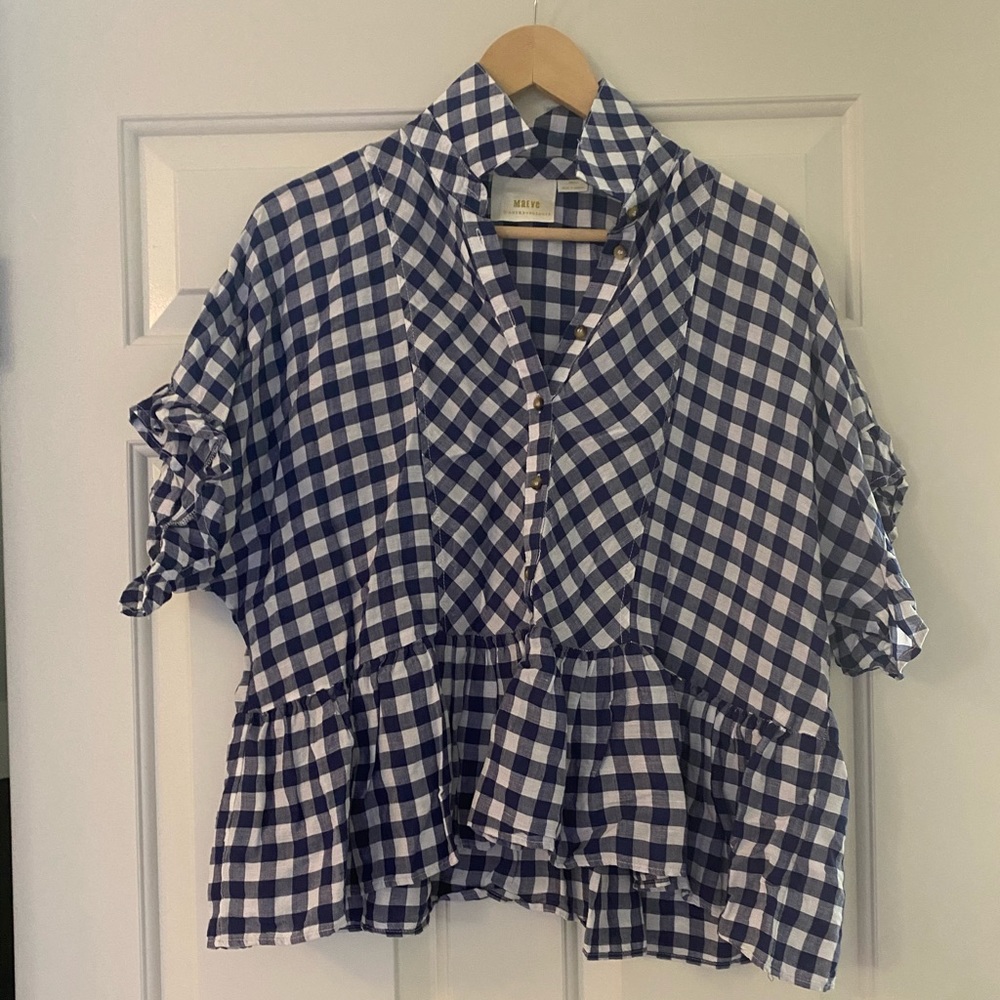 Maeve Brand  - Blue & White check blouse 👚